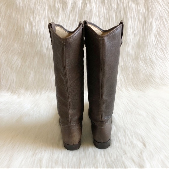 FRYE Women's Brown Melissa Button Riding Boot - Picture 4 of 12